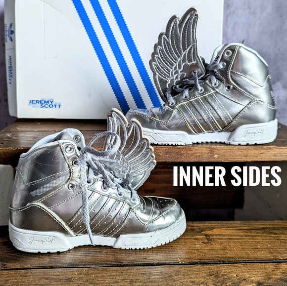 Adidas x Jeremy Scott Wings Metal Model sneakers in Silver, size 9 toddler - Picture 7 of 14